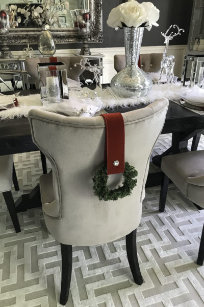 Dining Chair Christmas Wreath