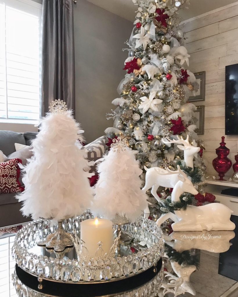 Ostrich feather tree top  Christmas tree, Christmas tree