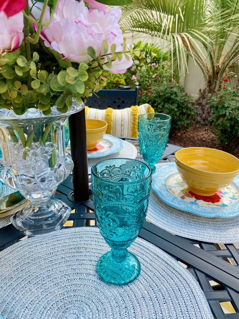 Teal Goblet Set